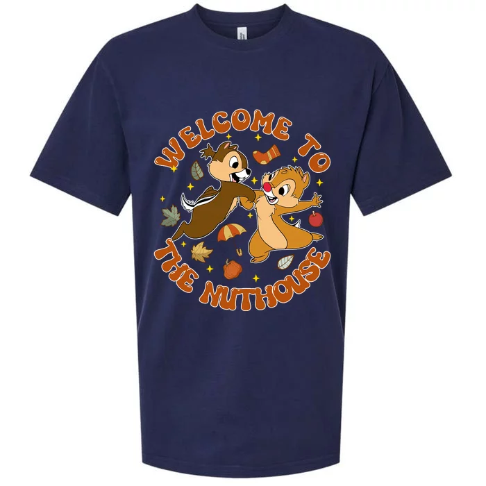 Welcome To The Nuthouse Chip And Dale Autumn Western Sueded Cloud Jersey T-Shirt