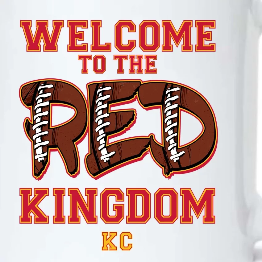 Welcome To The Red Kingdom Kansas City Football Sports Fan Black Color Changing Mug