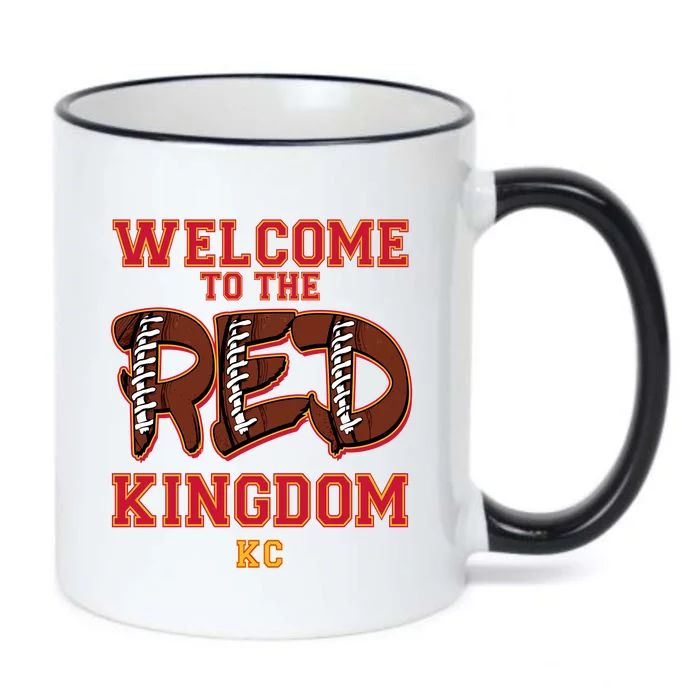 Welcome To The Red Kingdom Kansas City Football Sports Fan Black Color Changing Mug