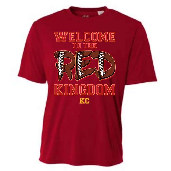 Welcome To The Red Kingdom Kansas City Football Sports Fan Cooling Performance Crew T-Shirt