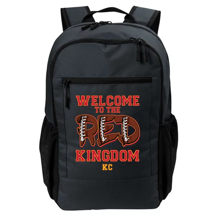 Welcome To The Red Kingdom Kansas City Football Sports Fan Daily Commute Backpack