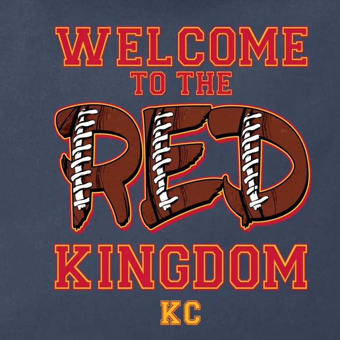 Welcome To The Red Kingdom Kansas City Football Sports Fan Zip Tote Bag