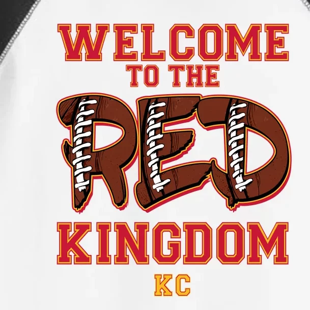 Welcome To The Red Kingdom Kansas City Football Sports Fan Toddler Fine Jersey T-Shirt