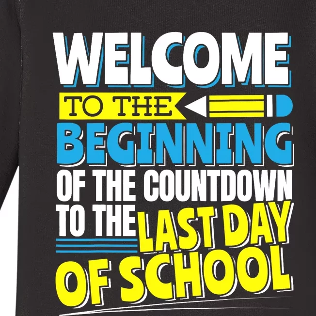 Welcome to the Beginning Of The Countdown, Back to School Baby Long Sleeve Bodysuit