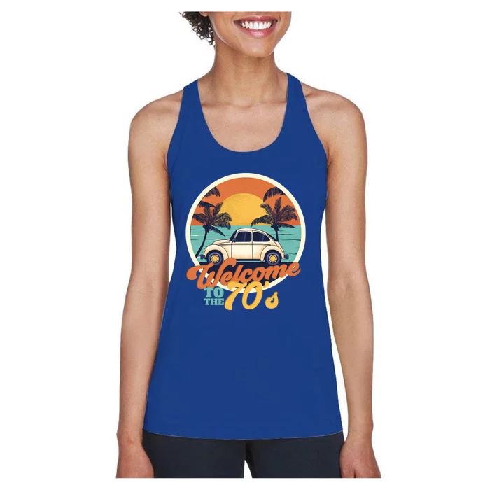 Welcome To The 70s Funny Women's Racerback Tank