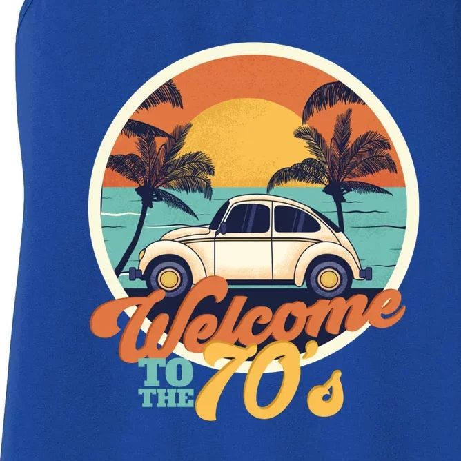 Welcome To The 70s Funny Women's Racerback Tank