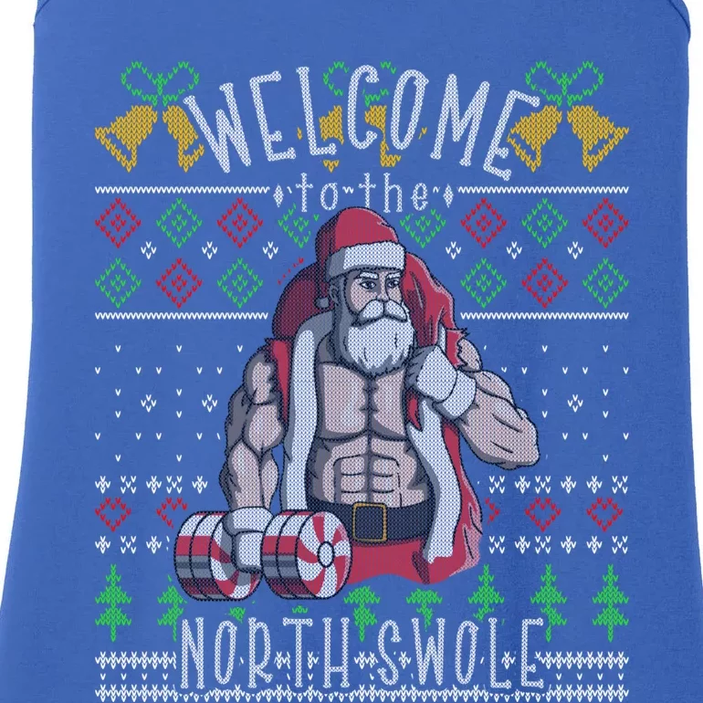 Welcome To The North Swole Santa Claus Christmas Workout Gym Cute Gift Ladies Essential Tank