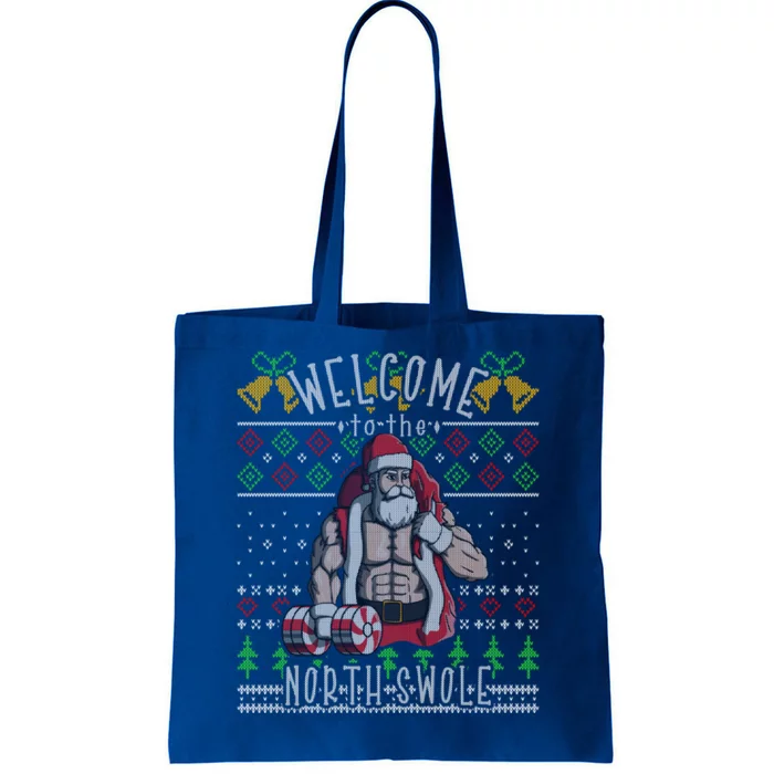 Welcome To The North Swole Santa Claus Christmas Workout Gym Cute Gift Tote Bag