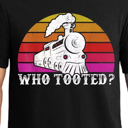 Who Tooted Train Themed Train Collectors Pajama Set