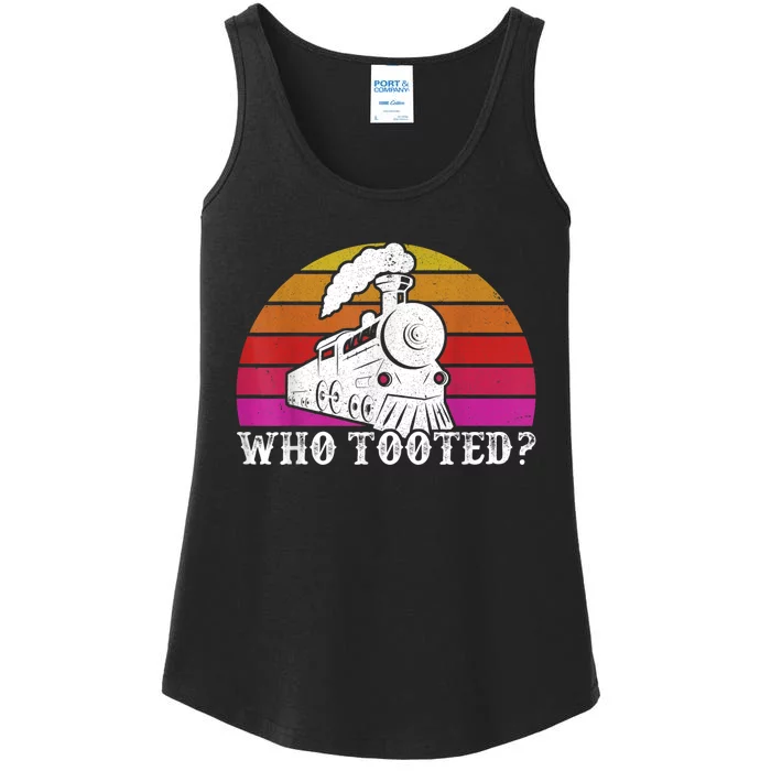 Who Tooted Train Themed Train Collectors Ladies Essential Tank