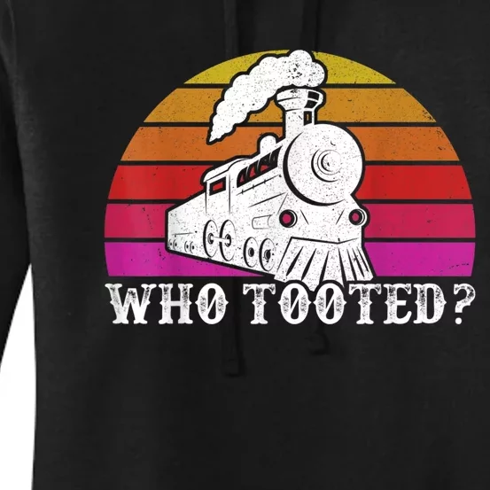 Who Tooted Train Themed Train Collectors Women's Pullover Hoodie