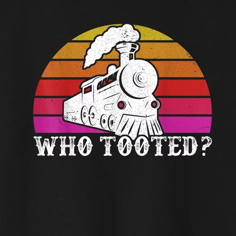 Who Tooted Train Themed Train Collectors Women's Crop Top Tee