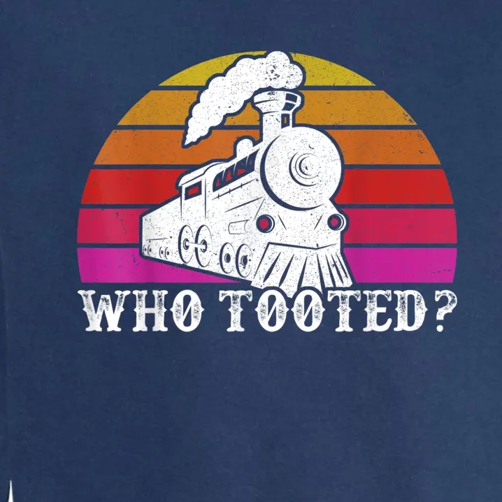 Who Tooted Train Themed Train Collectors Garment-Dyed Sweatshirt