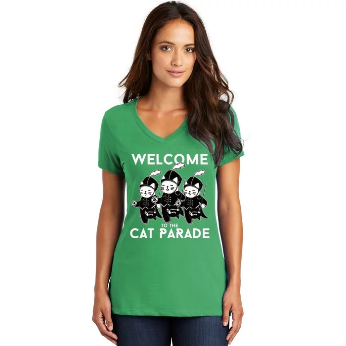 Welcome To The Cat Parade Women's V-Neck T-Shirt