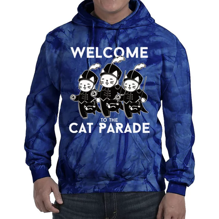 Welcome To The Cat Parade Tie Dye Hoodie