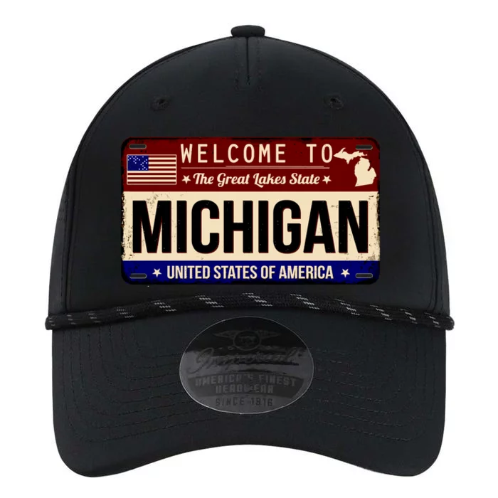 Welcome To The Great Lakes State USA License Plate Michigan Performance The Dyno Cap