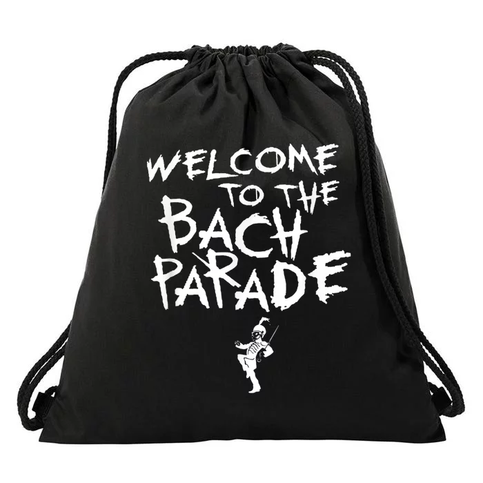 Welcome To The Bach Parade Bride Squad Gothic Bachelorette Drawstring Bag