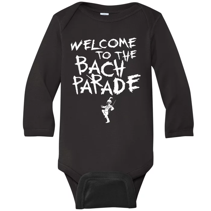 Welcome To The Bach Parade Bride Squad Gothic Bachelorette Baby Long Sleeve Bodysuit