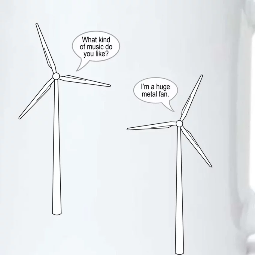 Wind Turbine Talk Black Color Changing Mug