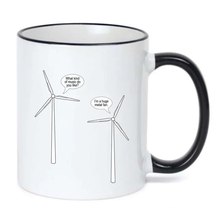 Wind Turbine Talk Black Color Changing Mug