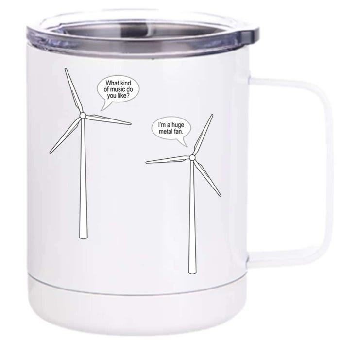 Wind Turbine Talk Front & Back 12oz Stainless Steel Tumbler Cup