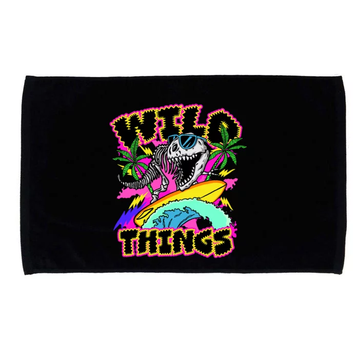 Wild Things T Rex Surfing Microfiber Hand Towel