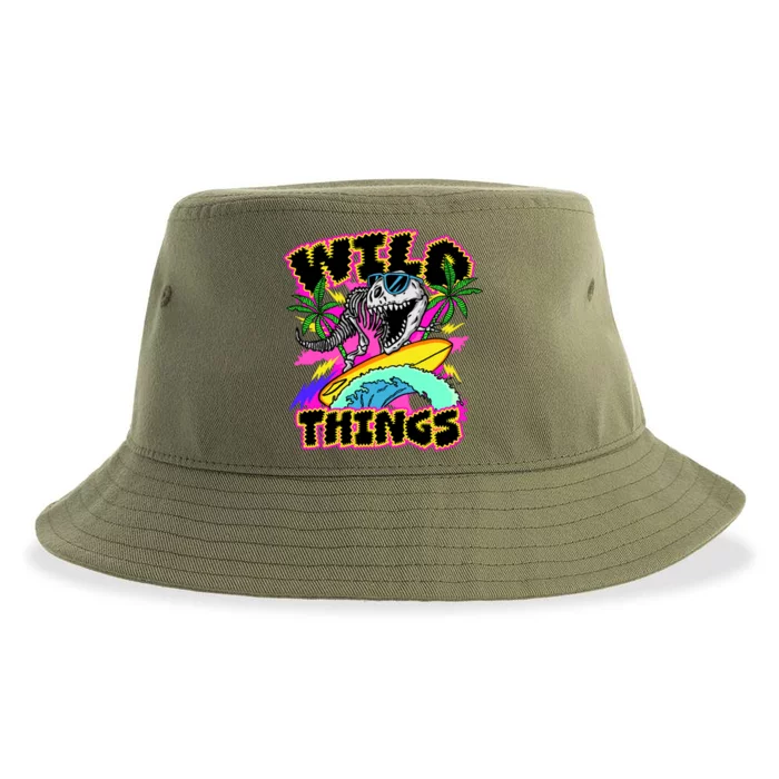 Wild Things T Rex Surfing Sustainable Bucket Hat