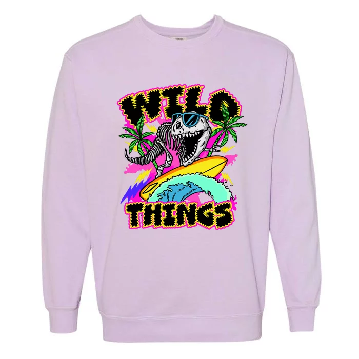 Wild Things T Rex Surfing Garment-Dyed Sweatshirt