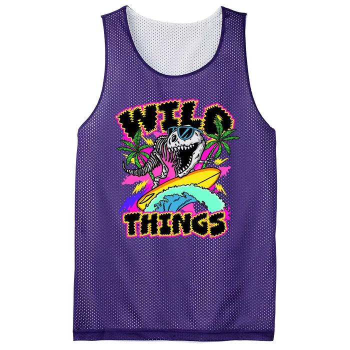 Wild Things T Rex Surfing Mesh Reversible Basketball Jersey Tank