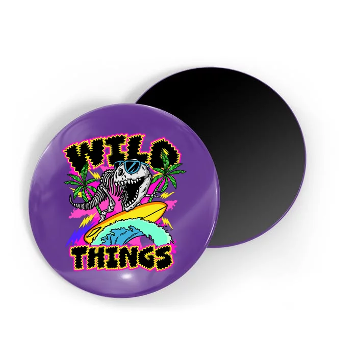 Wild Things T Rex Surfing Magnet