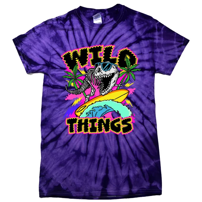 Wild Things T Rex Surfing Tie-Dye T-Shirt