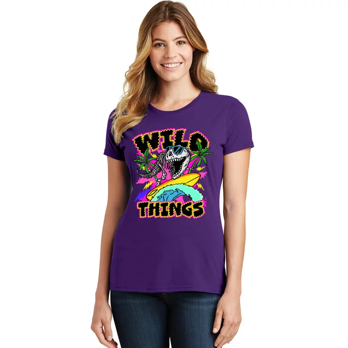 Wild Things T Rex Surfing Women's T-Shirt