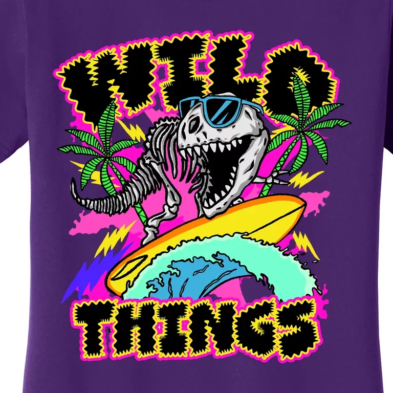 Wild Things T Rex Surfing Women's T-Shirt