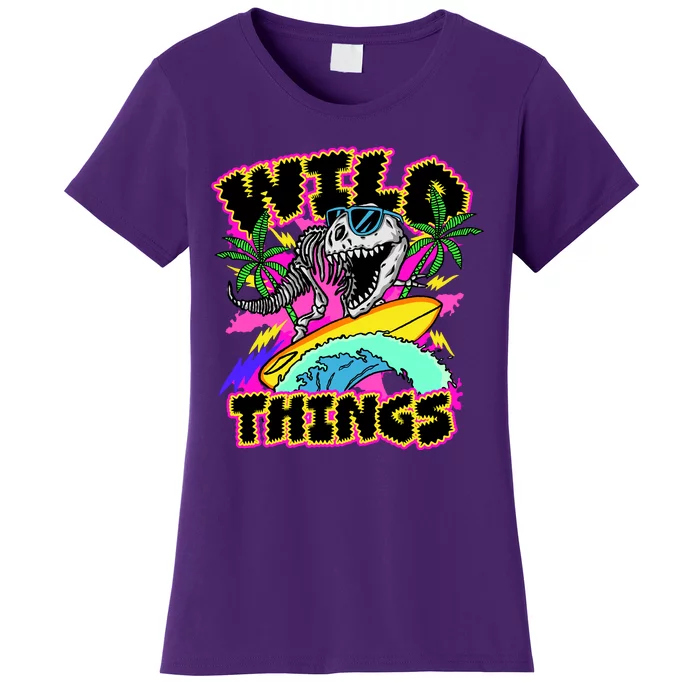 Wild Things T Rex Surfing Women's T-Shirt