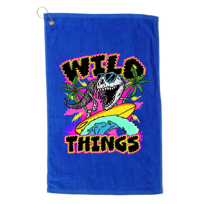 Wild Things T Rex Surfing Platinum Collection Golf Towel