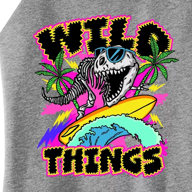 Wild Things T Rex Surfing Women’s Perfect Tri Rocker Tank