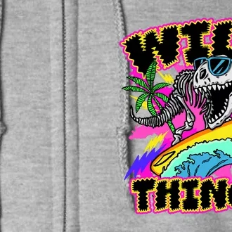 Wild Things T Rex Surfing Full Zip Hoodie