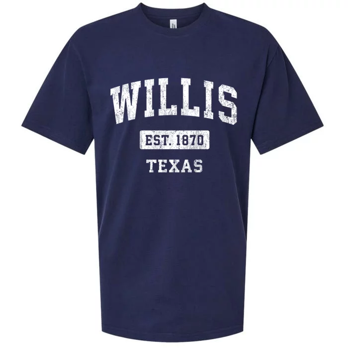 Willis Texas Tx Vintage Sports Sueded Cloud Jersey T-Shirt