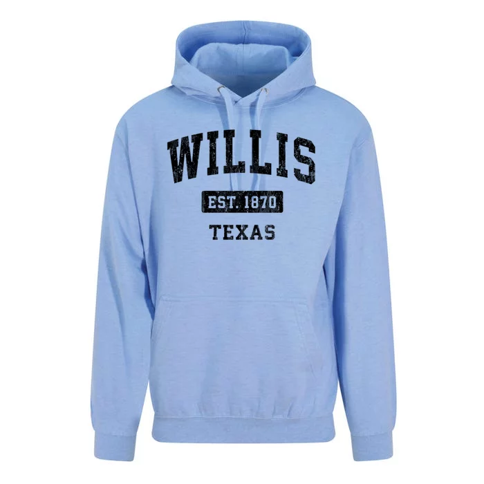 Willis Texas Tx Vintage Sports Unisex Surf Hoodie