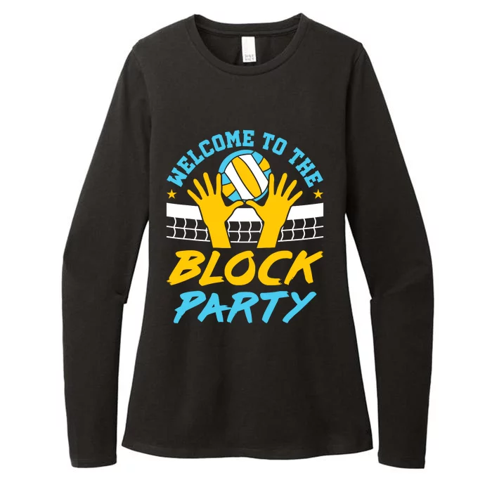 Welcome To The Block Party Volleyball Womens CVC Long Sleeve Shirt