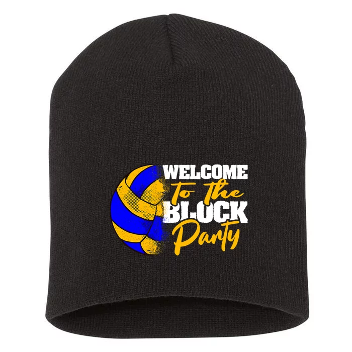 Welcome to the Block Party Volleyball Short Acrylic Beanie