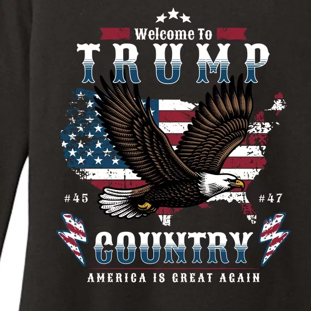 Welcome To Trump Country Usa Bald Eagle Womens CVC Long Sleeve Shirt