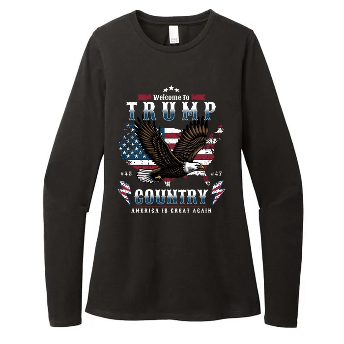 Welcome To Trump Country Usa Bald Eagle Womens CVC Long Sleeve Shirt