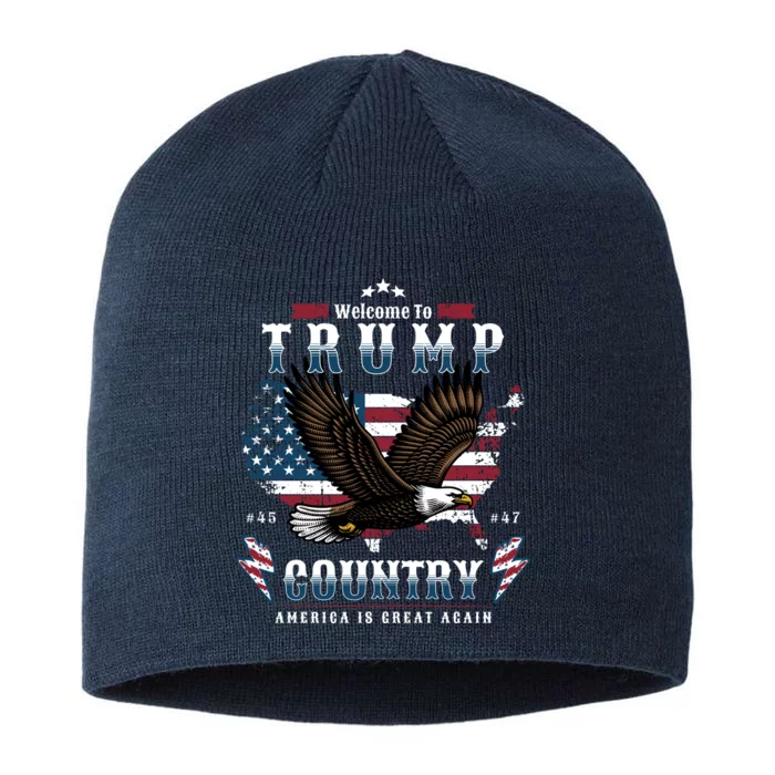 Welcome To Trump Country Usa Bald Eagle 8 1/2in Sustainable Knit Beanie