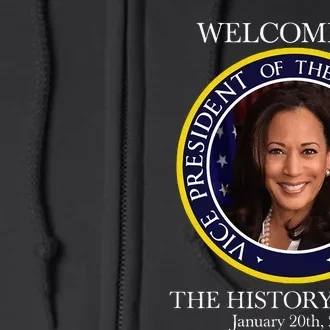 Welcome To The History Books Kamala Harris 2024 Full Zip Hoodie