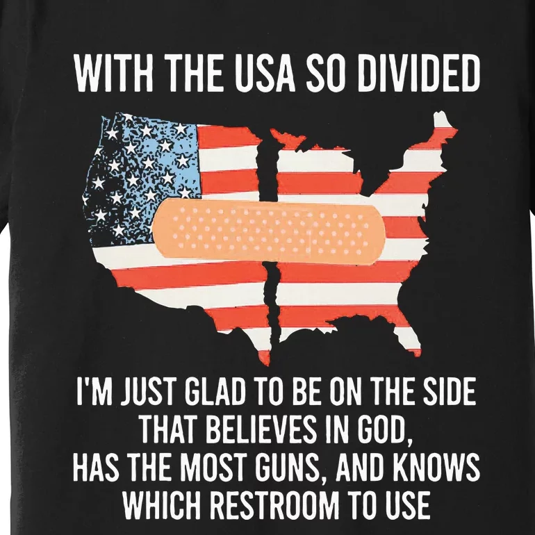 With The Usa So Divided America Flag Premium T-Shirt