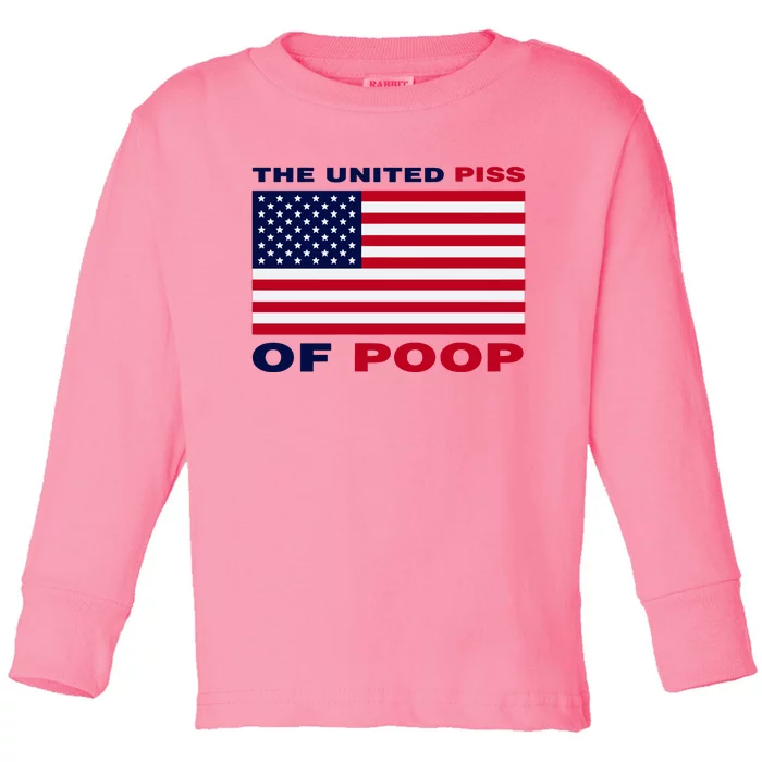 Worstshirts The United Piss Of Poop Toddler Long Sleeve Shirt