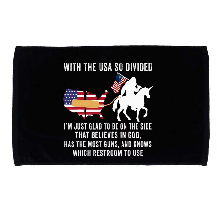 With The Usa So Divided IM Just Glad To Be On The Side Microfiber Hand Towel