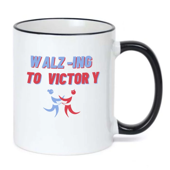 Walzing To Victory 2024 President Kamalaharris Democrat Black Color Changing Mug