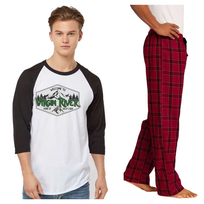 Welcome To Virgin River Home Of Jack's Bar Raglan Sleeve Pajama Set